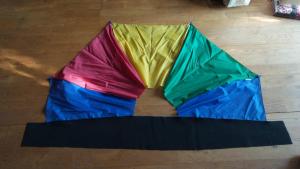 Schirmdach in 2 Hälften teilen